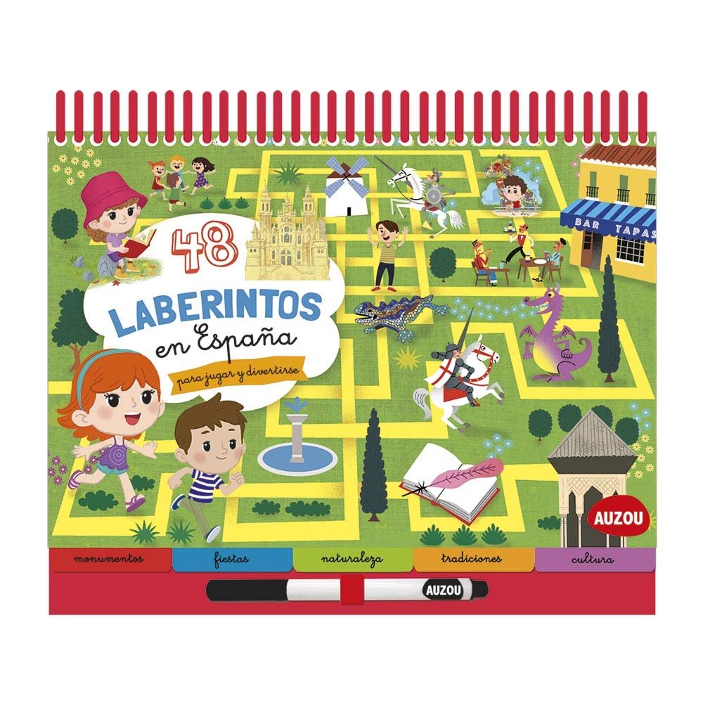 48 laberintos en España para jugar y divertirse, de Blázquez Gil, Carmen | portada del libro