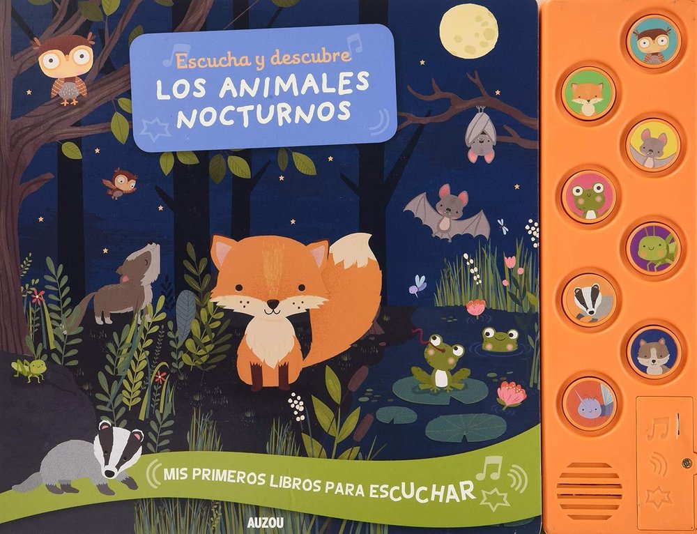 Escucha y descubre. Los animales nocturnos, de Wilmink, Inga | portada del libro