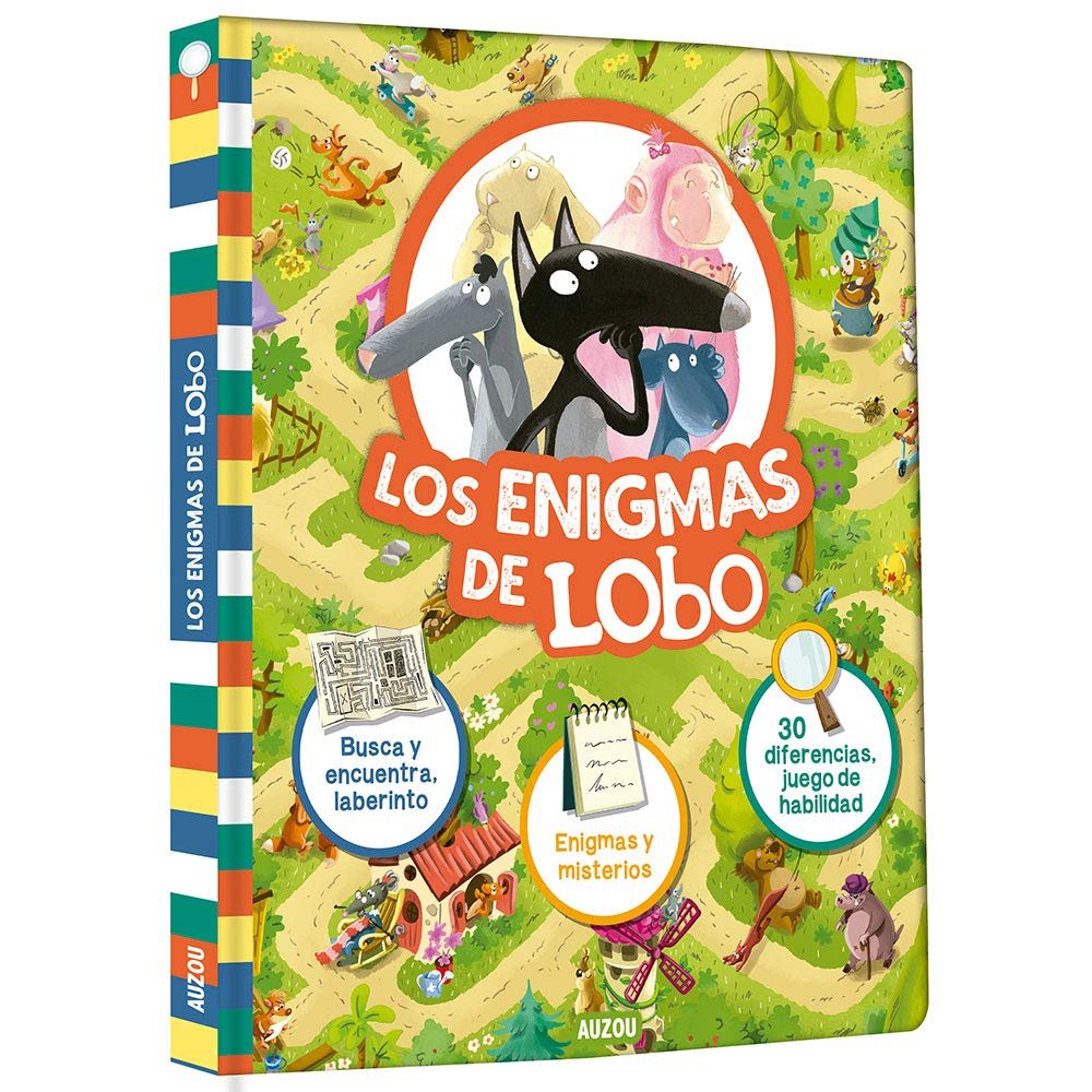 Los enigmas de Lobo. Busca y encuentra y laberinto. Enigmas y misterios. 30 diferencias y juego de h, de LALLEMAND, ORIANNE |