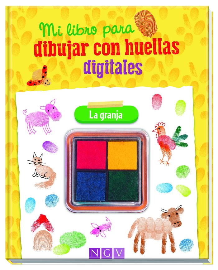 GRANJA DIBUJA CON TUS HUELLAS DIGITALES | portada del libro