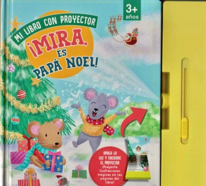 MI LIBRO CON PROYECTOR MIRA ES PAPA NOEL | portada del libro