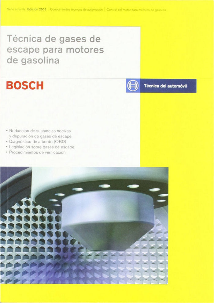 Técnica de los gases de escape para motores de gasolina, de BOSCH | portada del libro
