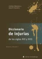 DICCIONARIO DE INJURIAS DE LOS SIGLOS XVI Y XVII, de Cristina Tabernero Sala | portada del libro
