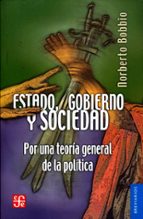 ESTADO, GOBIERNO Y SOCIEDAD, de Norberto Bobbio | portada del libro