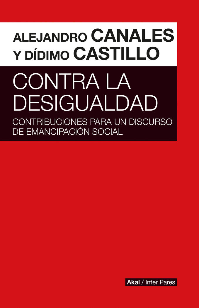 CONTRA LA DESIGUALDAD, de CANALES | portada del libro