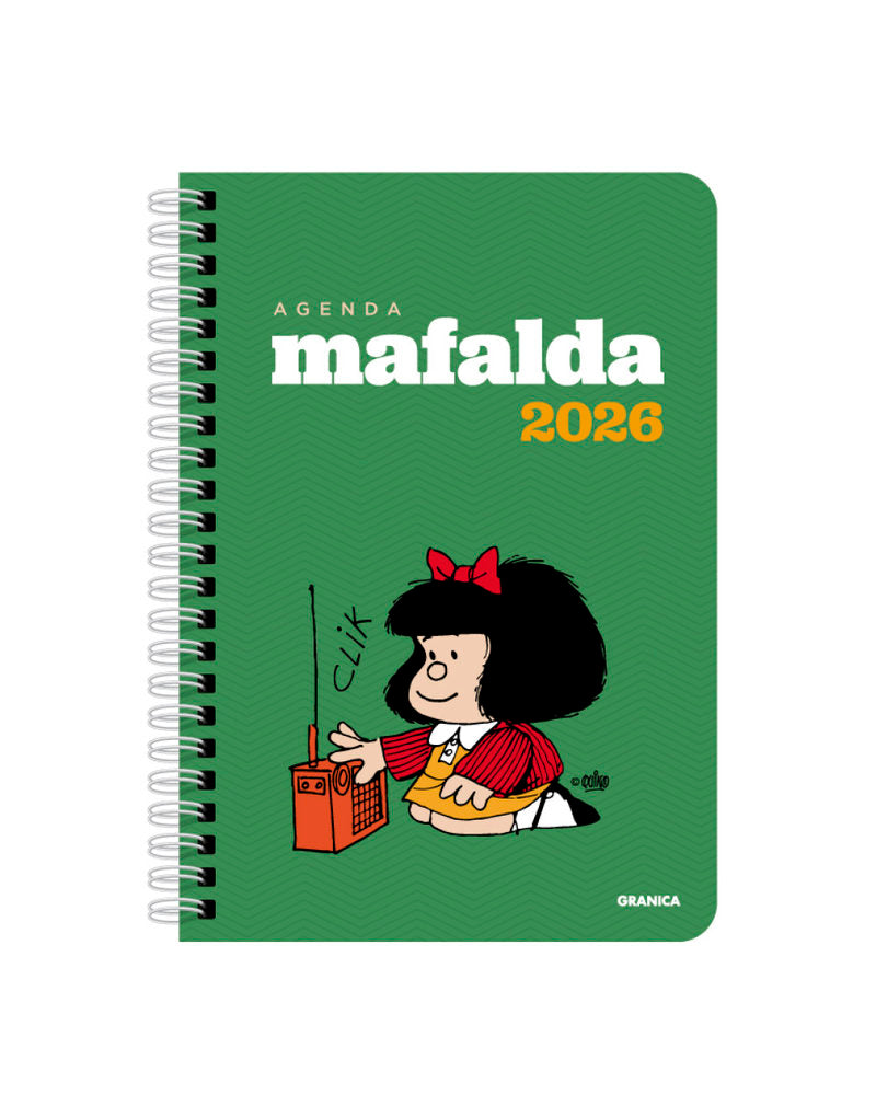 MAFALDA 2026, ANILLADA MODULOS VERDE, de QUINO | portada del libro