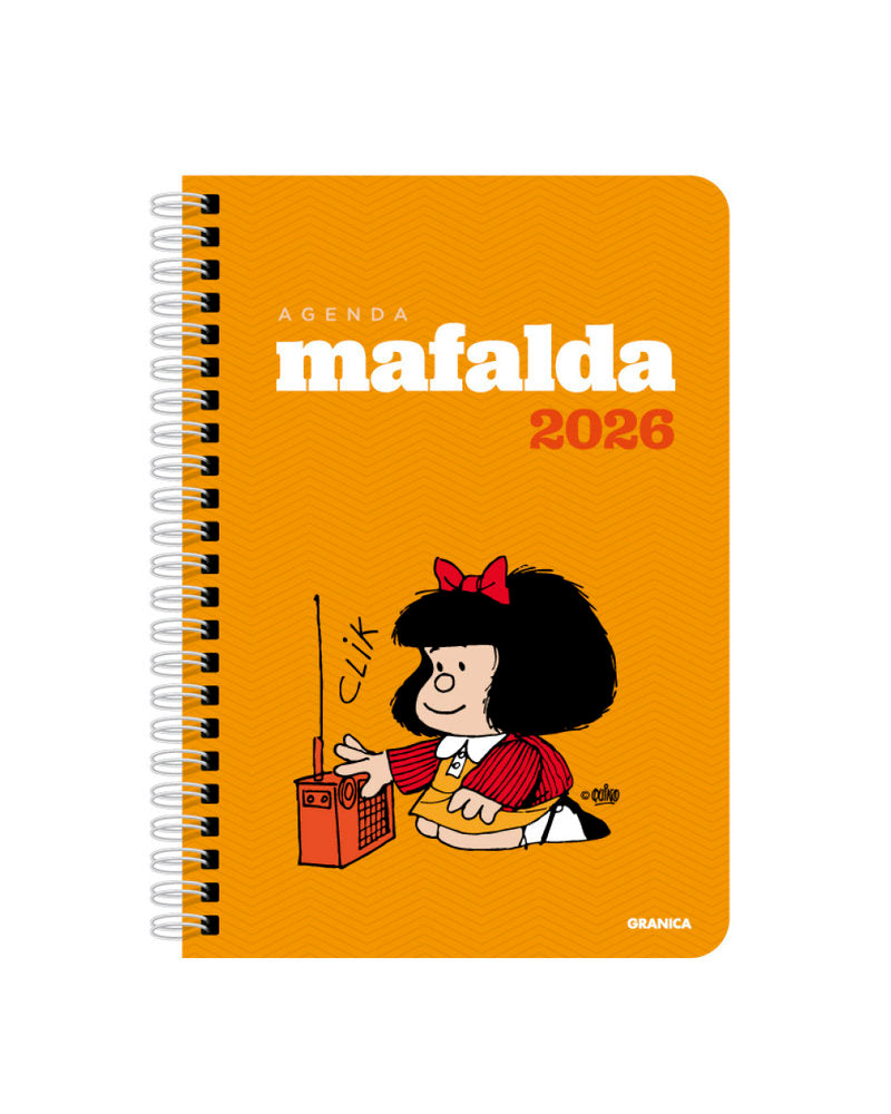 MAFALDA 2026, ANILLADA MODULOS NARANJA, de QUINO | portada del libro