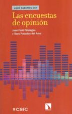 Las encuestas de opinión, de Joan Font Fàbregas | portada del libro