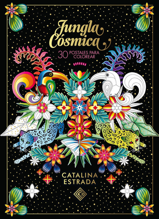 Jungla Cósmica. 30 postales para colorear, de Estrada | portada del libro