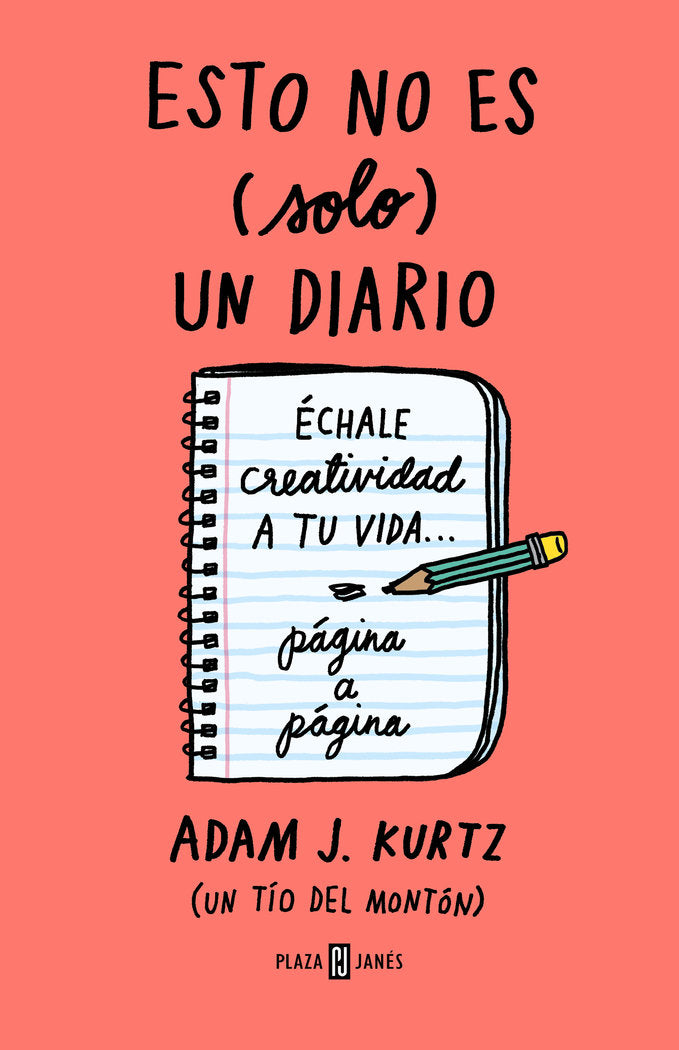 ESTO NO ES SOLO UN DIARIO EN CORAL FLUOR, de ADAM J KURTZ | portada del libro