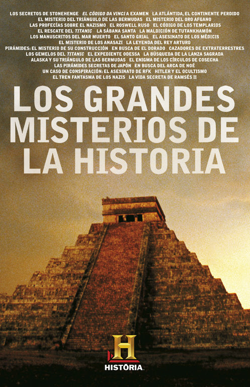 Los grandes misterios de la historia, de Canal Historia | portada del libro