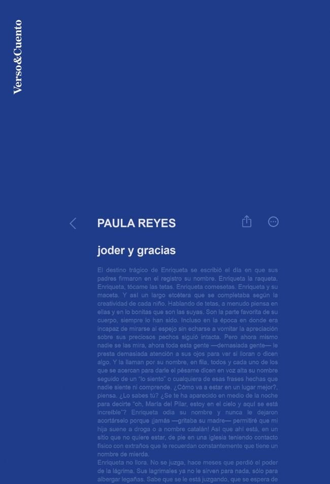 JODER Y GRACIAS, de REYES, PAULA | portada del libro