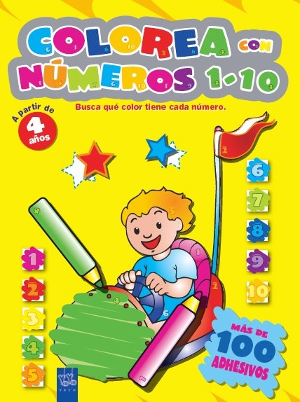 Colorea con números 1-20 verde, de YOYO | portada del libro
