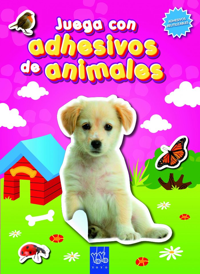 Juega con adhesivos de animales (rosa), de YOYO | portada del libro