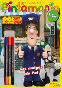 Pat el Cartero. Pintamanía rotuladores dobles, de AA. VV. | portada del libro