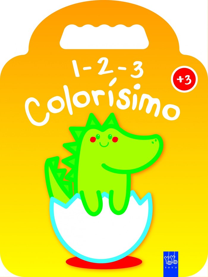1-2-3 Colorísimo +3 - Dino, de YOYO | portada del libro