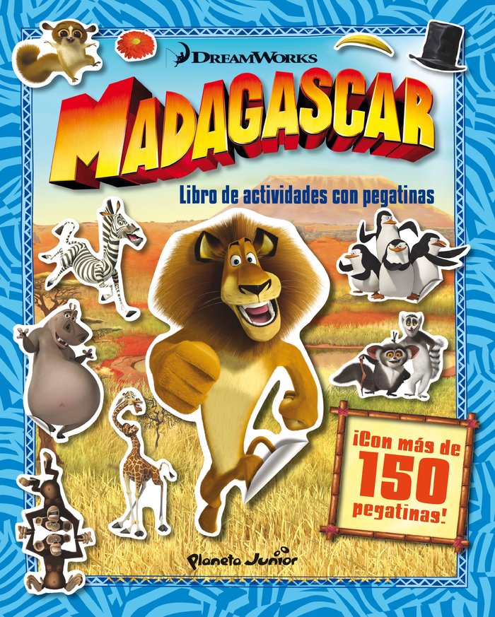 Madagascar. Libro de actividades con pegatinas, de Dreamworks | portada del libro