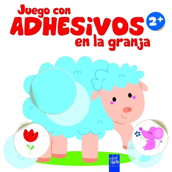 Juego con adhesivos en la granja +2. Oveja, de YOYO | portada del libro