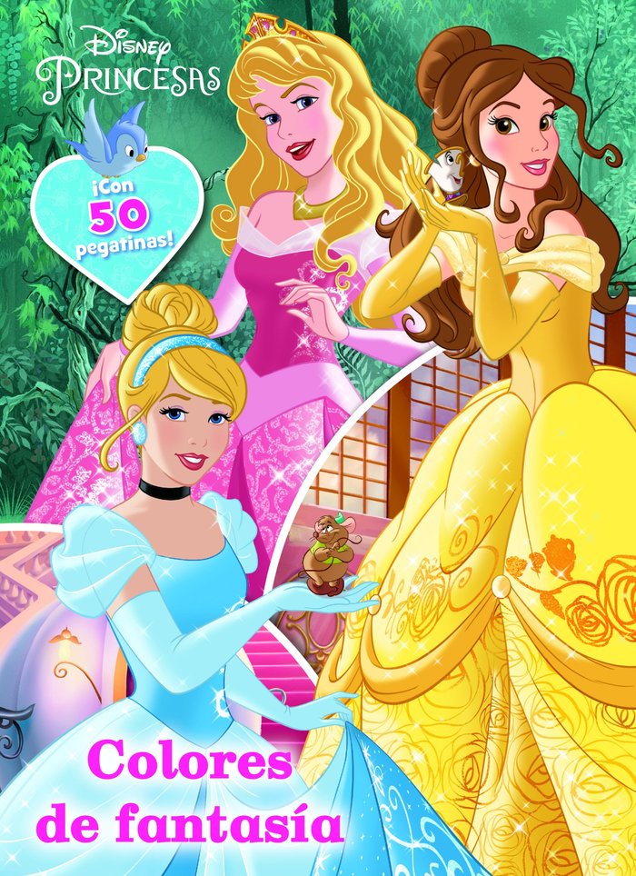 Princesas. Colores de fantasía, de Disney | portada del libro
