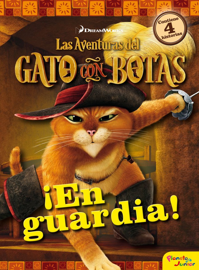 Las Aventuras del Gato con Botas. ¡En guardia!, de Dreamworks | portada del libro