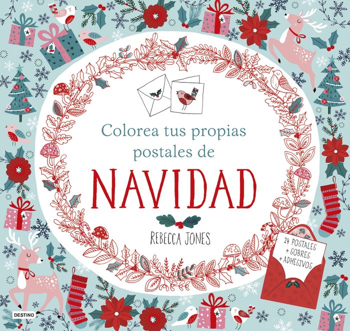 Colorea tus propias postales de Navidad, de Jones | portada del libro