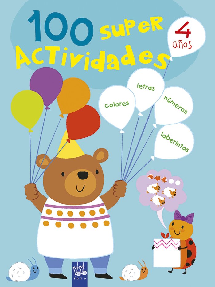 100 súper actividades 4 años, de YOYO | portada del libro
