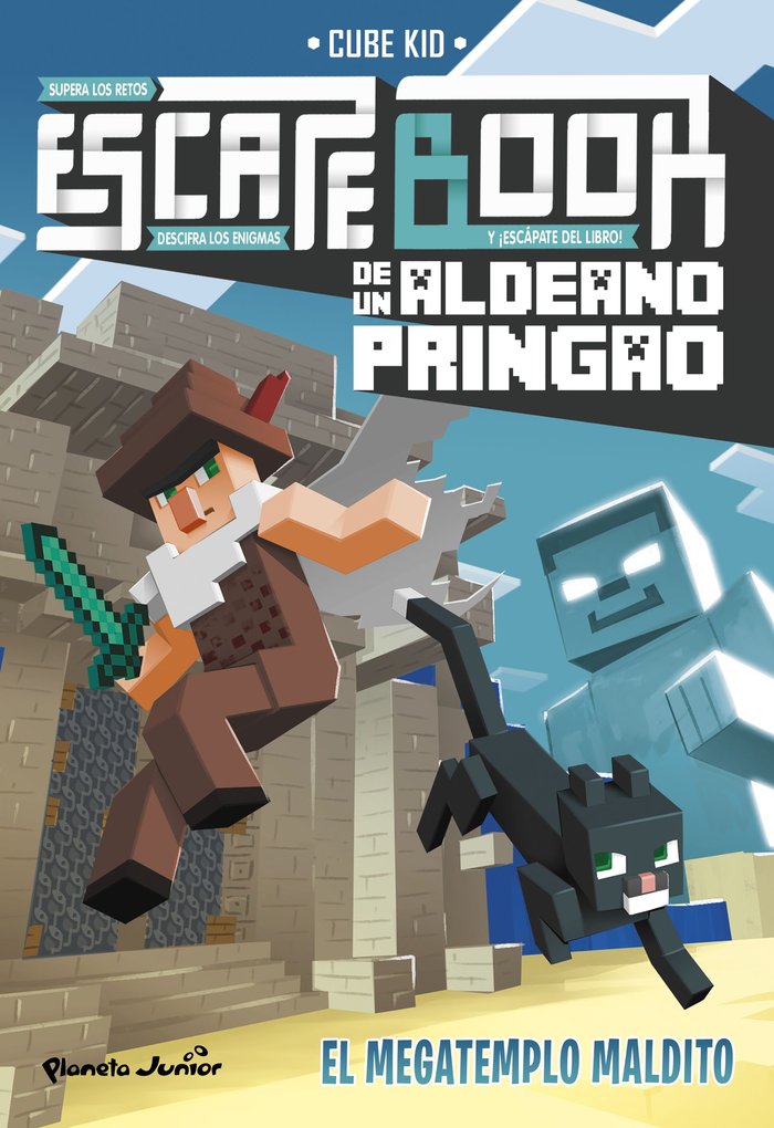 Escape book de un aldeano pringao. El megatemplo maldito, de Cube Kid | portada del libro