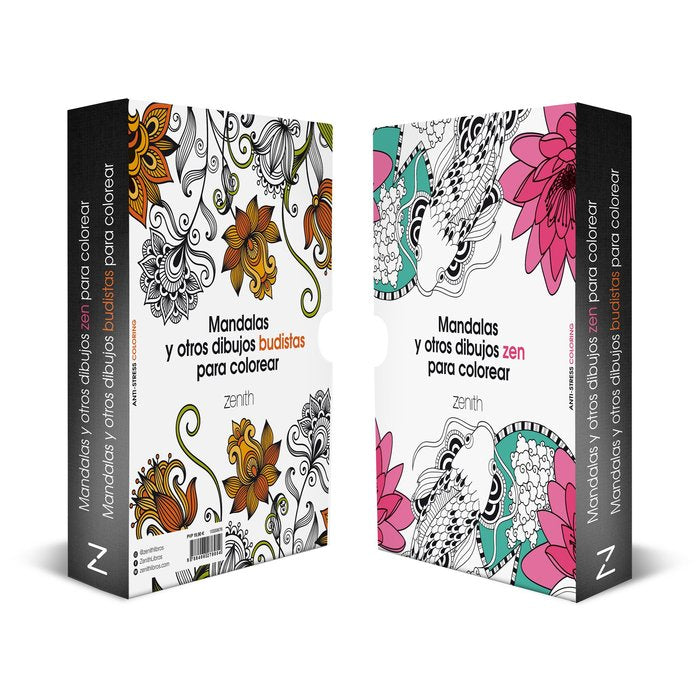 PACK MANDALAS Y OTROS DIBUJOS PARA COLOREAR, de AA. VV. | portada del libro