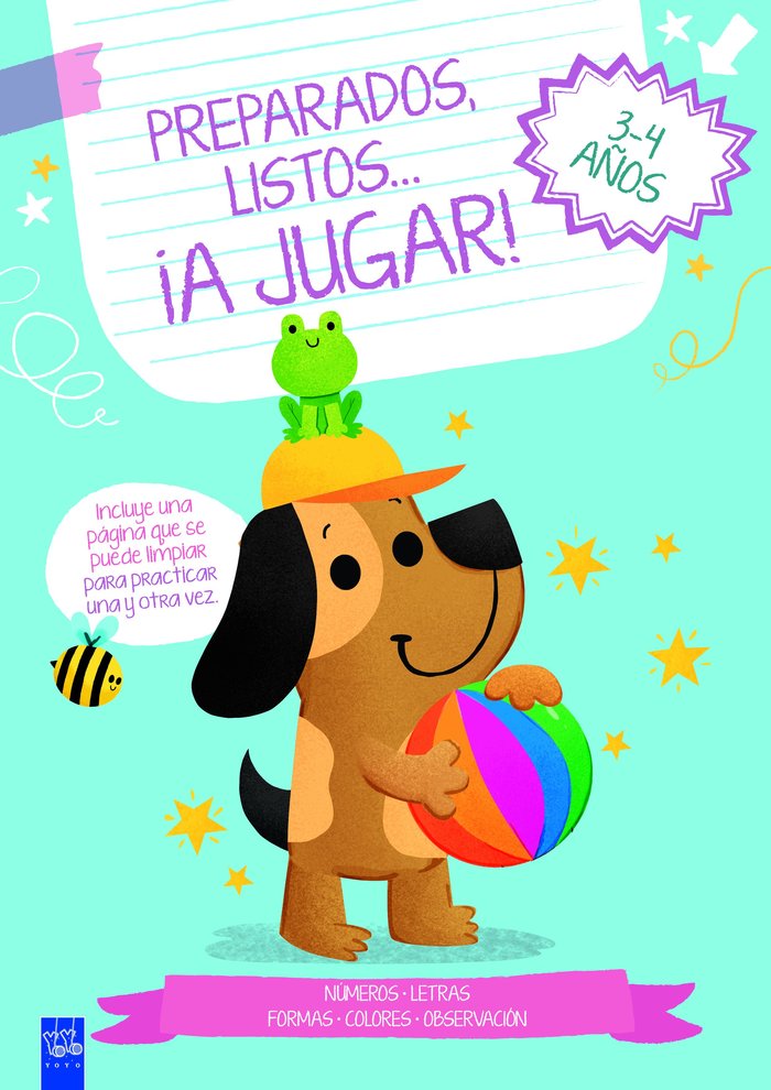 PREPARADOS LISTOS A JUGAR 3 4 AÑOS AZUL, de YOYO | portada del libro