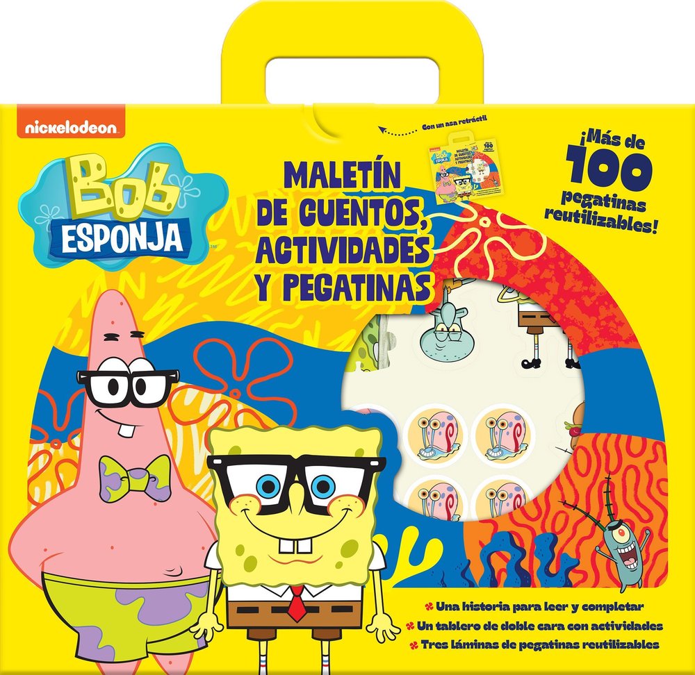 BOB ESPONJA MALETIN DE CUENTOS ACTIVIDADES Y PEGATINAS, de BOB ESPONJA | portada del libro
