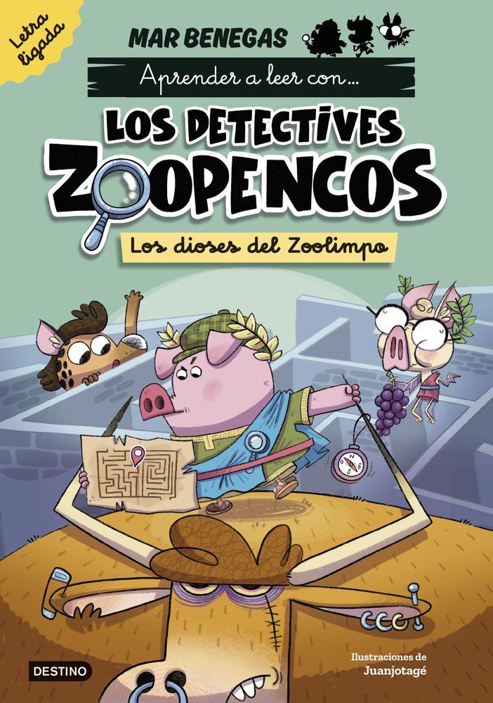 APRENDE A LEER CON... LOS DETECTIVES ZOOPENCOS LETRA LIGADA 2. LOS DIOSES DEL ZO, de BENEGAS, MAR | portada del libro