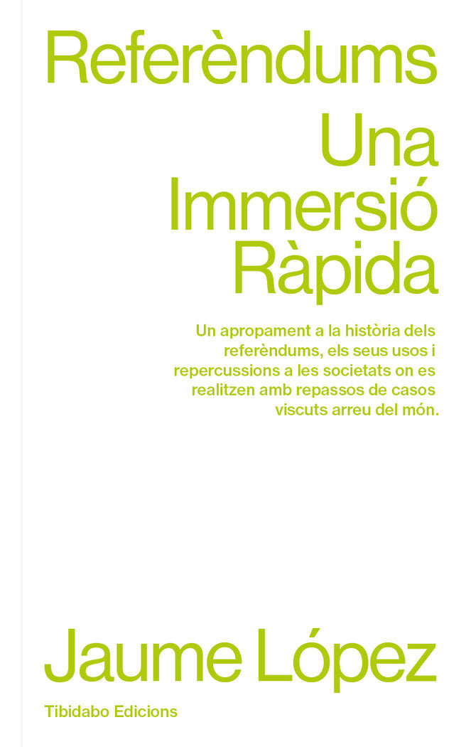 REFERENDUMS, de LOPEZ HERNANDEZ,JAUME | portada del libro