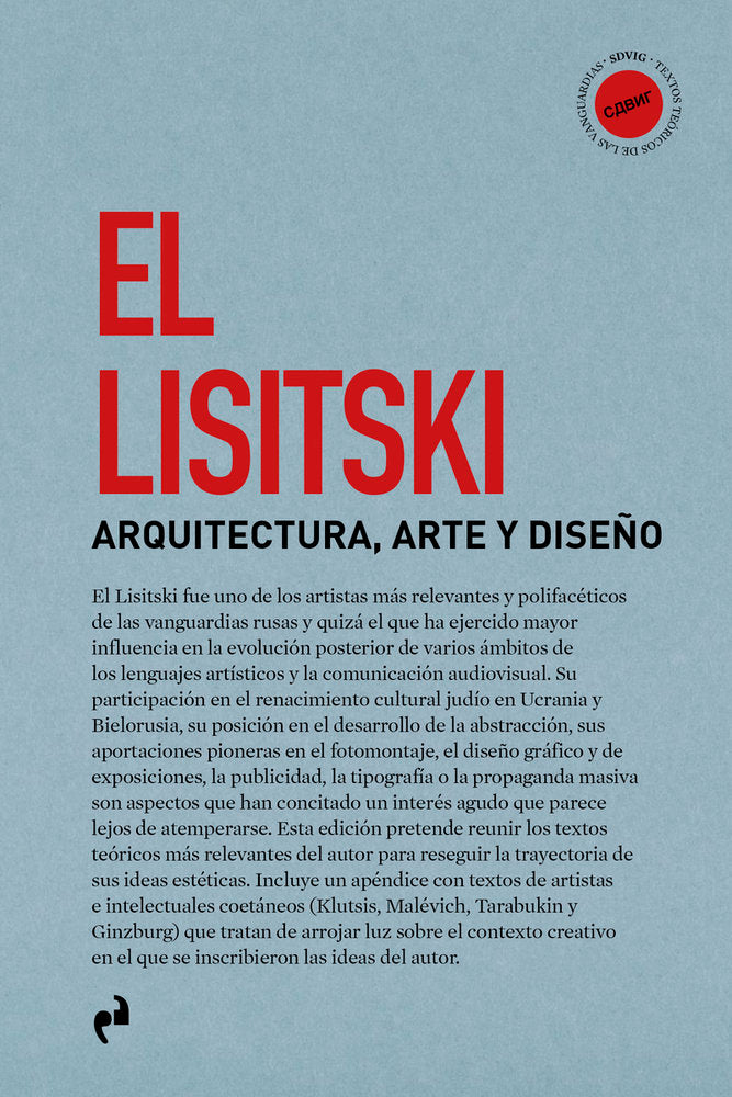 ARQUITECTURA ARTE Y DISEÑO NE, de EL LISITSKI | portada del libro