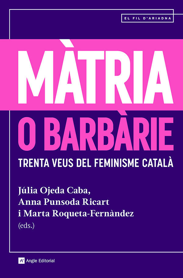 MATRIA O BARBARIE | portada del libro