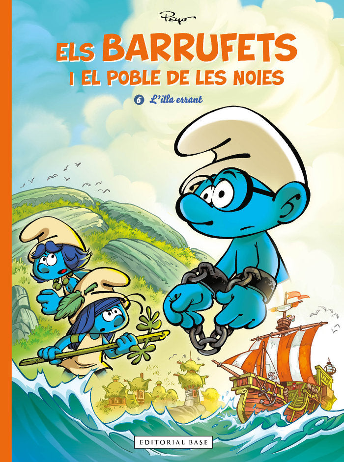 Els Barrufets i el poble de les noies 6. L'illa errant | portada del libro