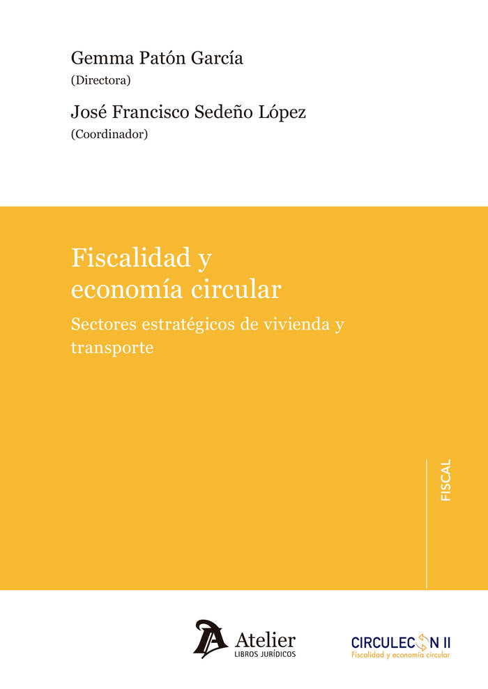 FISCALIDAD Y ECONOMIA CIRCULAR, de GEMMA PATON GARCIA | portada del libro