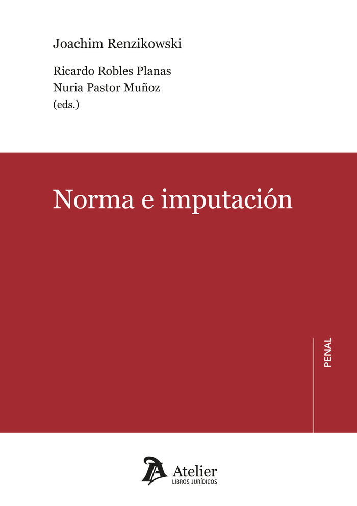 NORMA E IMPUTACION, de JOACHIM RENZIKOWSKI | portada del libro