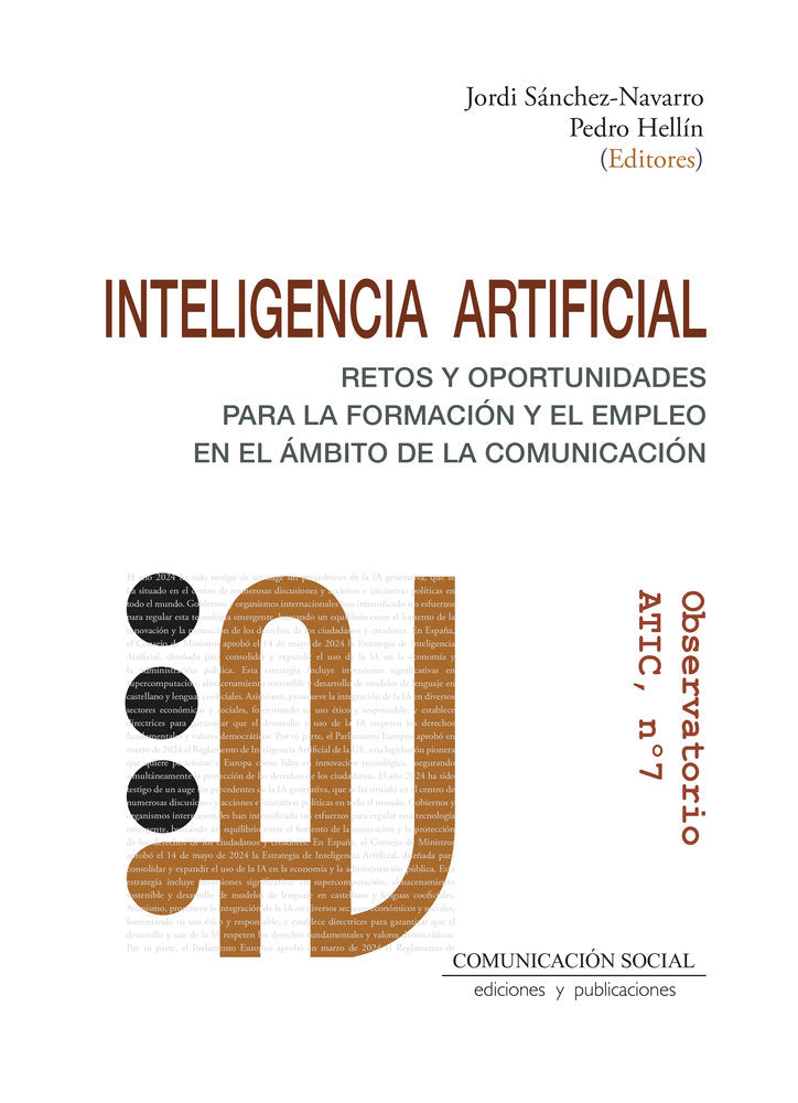 Inteligencia Artificial: retos y oportunidades para la forma, de Hellín, Pedro | portada del libro