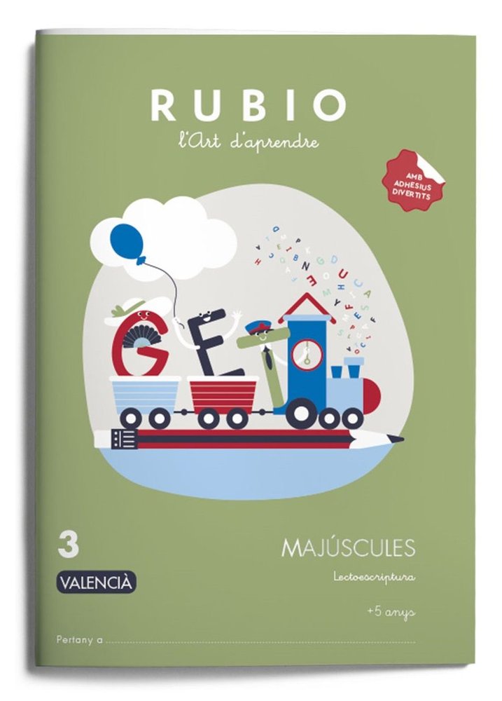 RUBIO MAJUSCULES 3 +5ANYS COM.VALENCIANA 25 | portada del libro