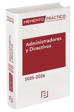 Memento practico administradores y directivos 2025 2026, de AA.VV. | portada del libro