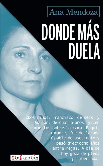 DONDE MAS DUELA, de MENDOZA,ANA | portada del libro