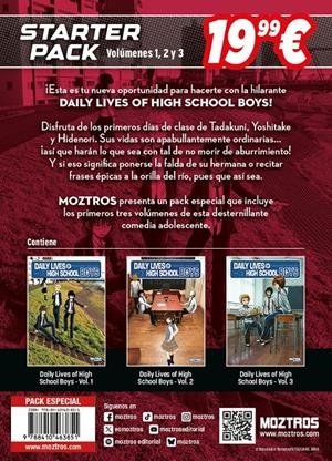 STARTER PACK DAILY LIVES OF HIGH-SCHOOL BOYS, de YAMAUCHI YASUNOBU | portada del libro