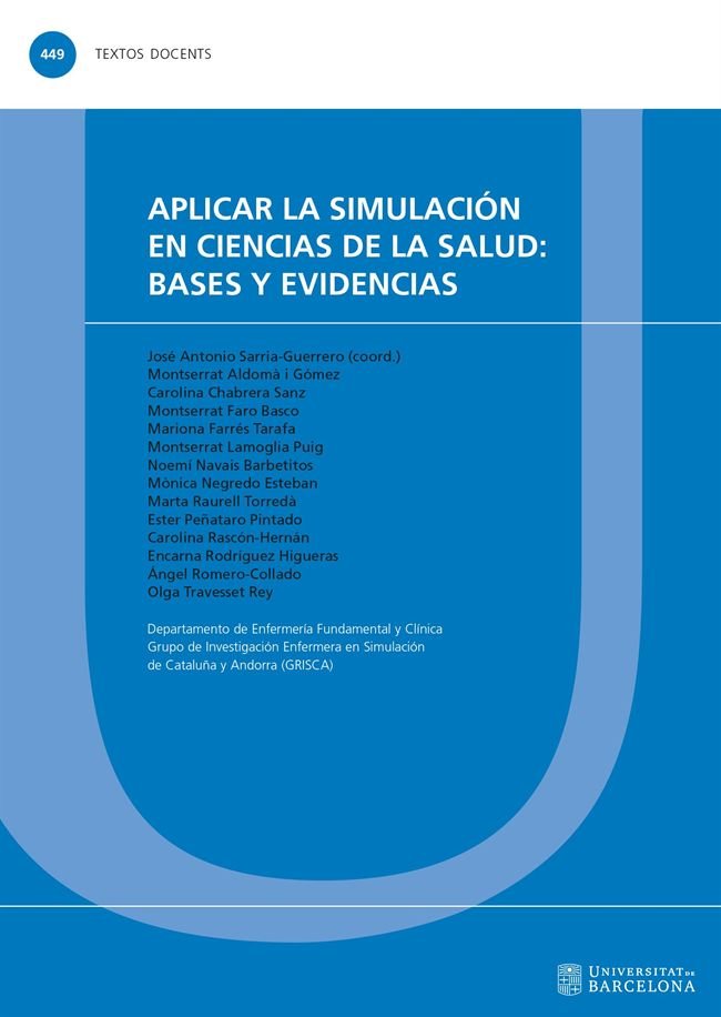 APLICAR LA SIMULACION EN CIENCIAS DE LA SALUD: BASES Y EVIDENCIAS, de VARIOS AUTORES | portada del libro