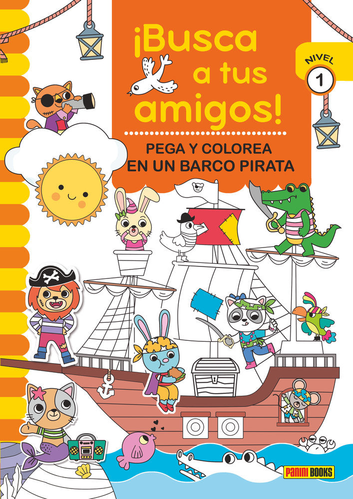 BUSCA AMIGOS BARCO PIRATA PEGA COLOR N1 | portada del libro