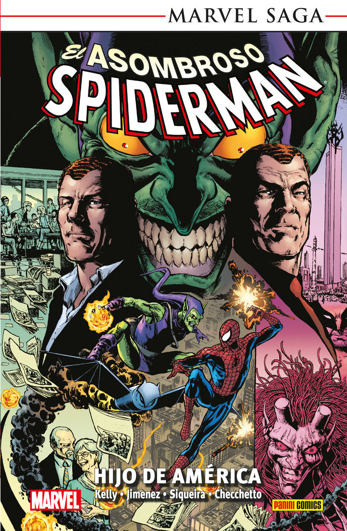 ASOM SPIDERMAN MSB 22 HIJO DE AMERICA, de JOE KELLY | portada del libro