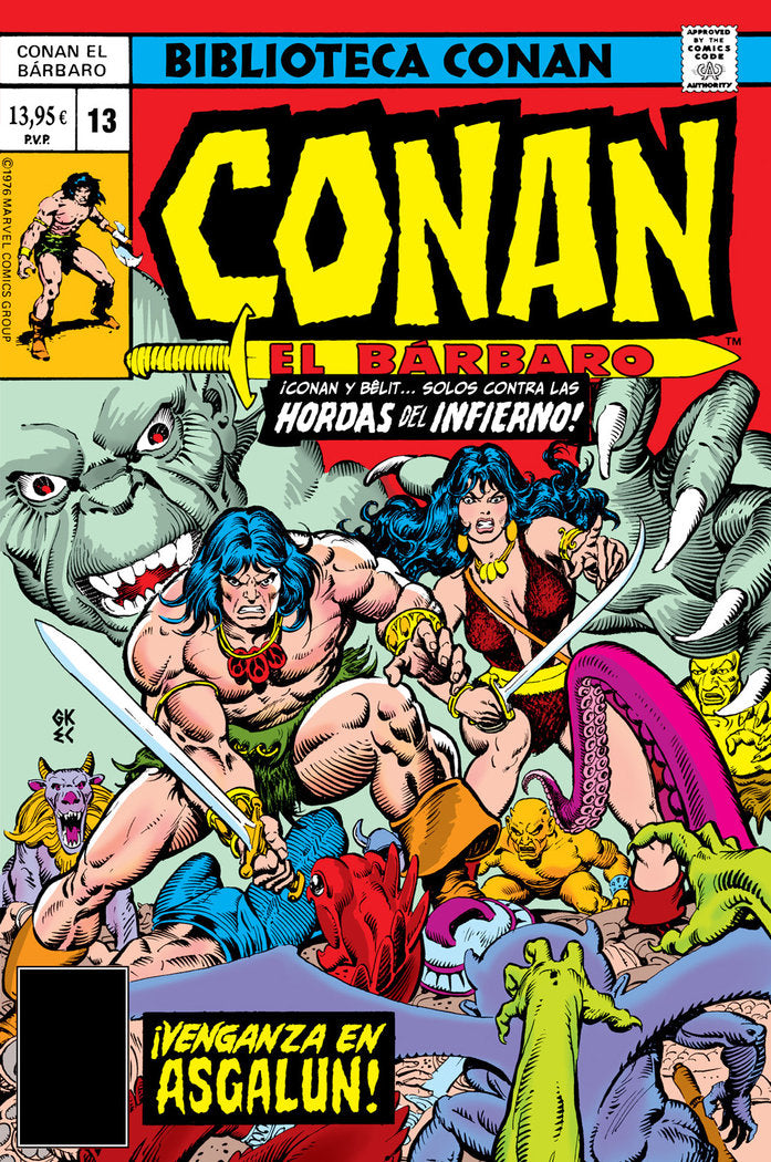 BIBLIOTECA CONAN. CONAN EL BARBARO 13, de ROY THOMAS, JOHN BUSCEMA, LEN WEIN | portada del libro