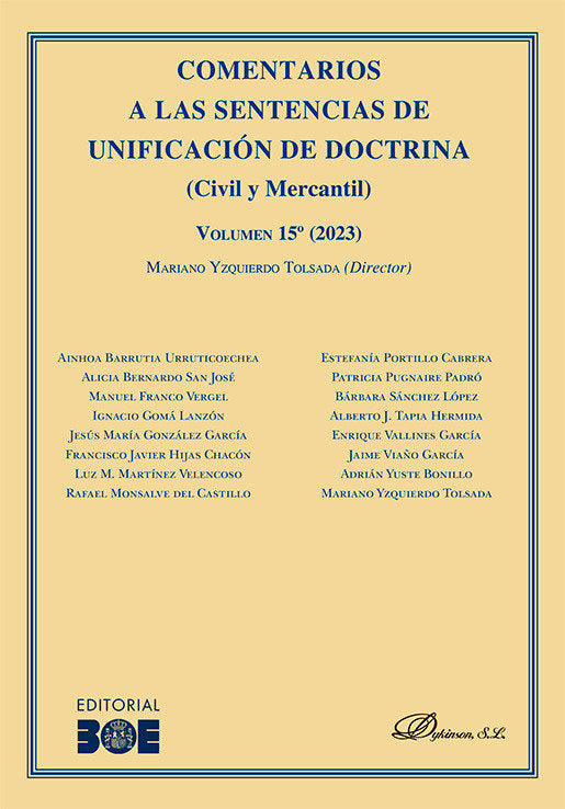 COMENTARIOS A LAS SENTENCIAS DE UNIFICACION DE DOCTRINA (CIV | portada del libro