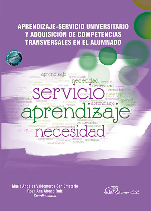 APRENDIZAJE SERVICIO UNIVERSITARIO Y ADQUISICION DE COMPETEN | portada del libro