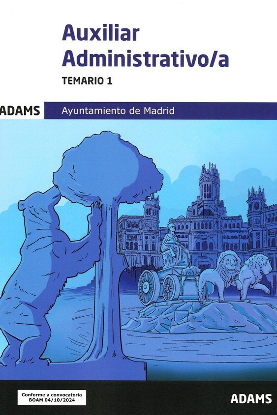 AUXILIAR ADMINISTRATIVO/A - TEMARIO 1 | portada del libro