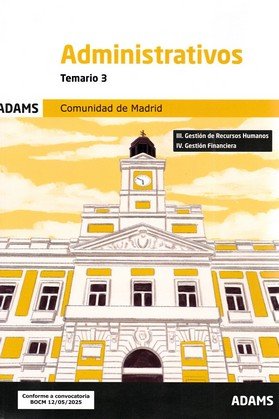 ADMINISTRATIVOS ( COMUNIDAD DE MADRID) - TEMARIO 3 | portada del libro
